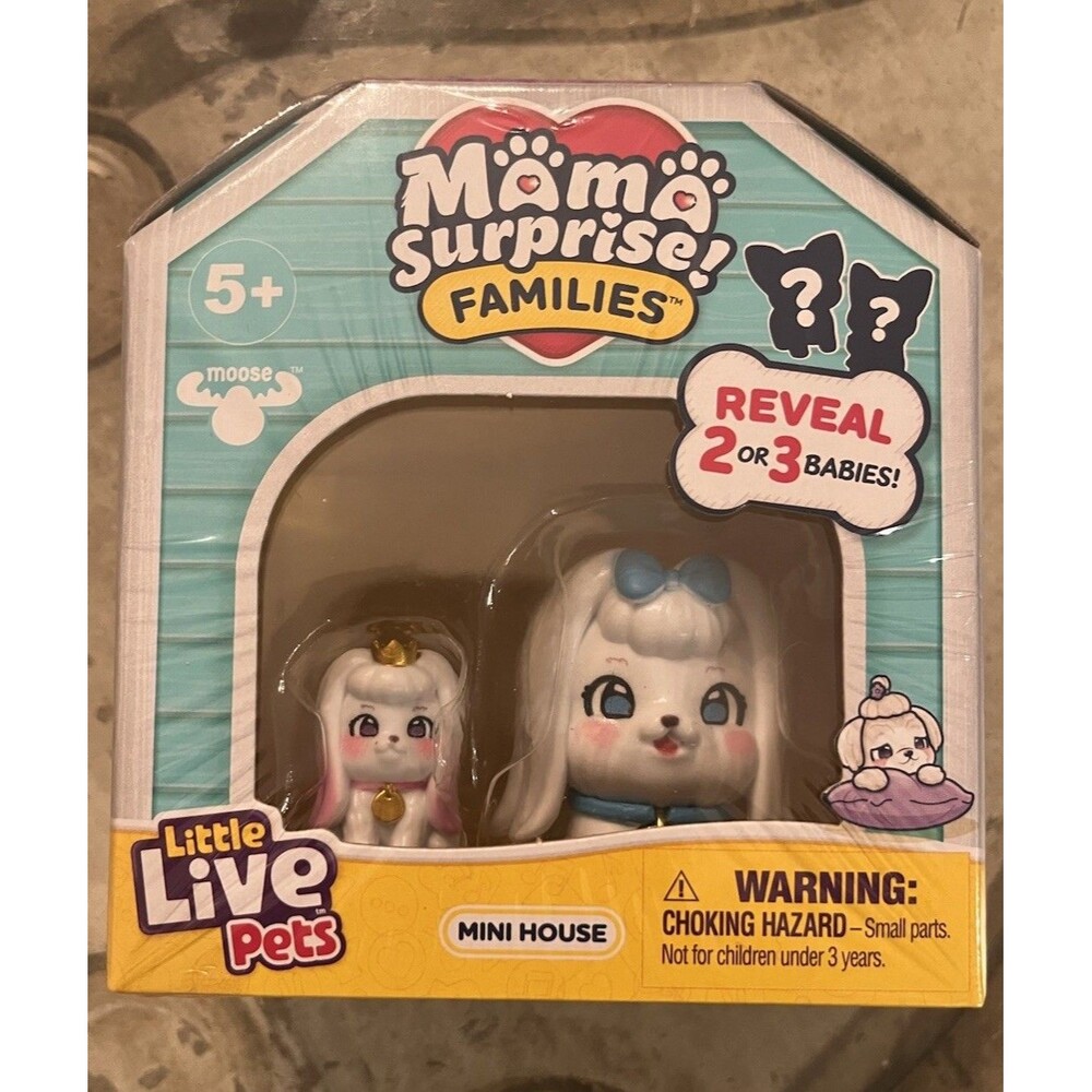 Little Live Pets Mama Surprise Families Maltese Family Mini House New In Box